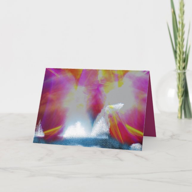 Agradecimiento Tarjeta Aurora Borealis de Año Nuevo (Anverso)