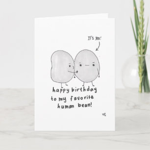 Agradecimiento Tarjeta Bean favorita de cumpleaños feliz