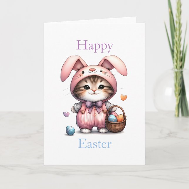 Agradecimiento Tarjeta Budilla de Conejo de Pascua (Anverso)