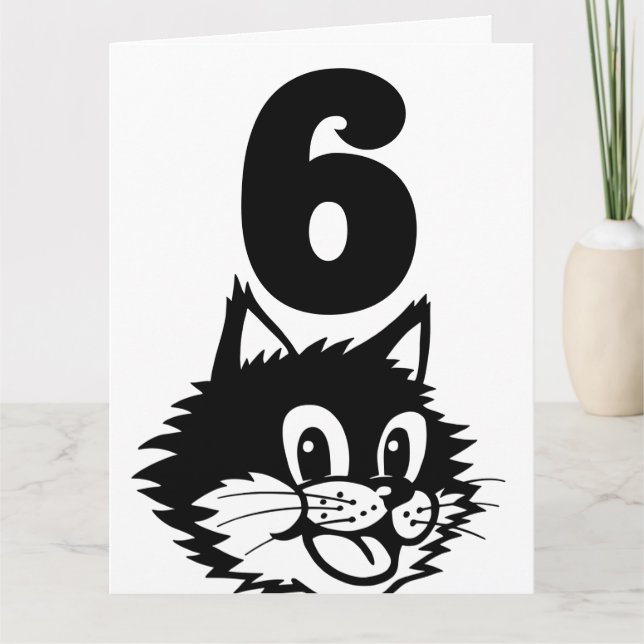 AGRADECIMIENTO TARJETA CAT DE CUMPLEAÑOS DE 6 AÑOS (Anverso)