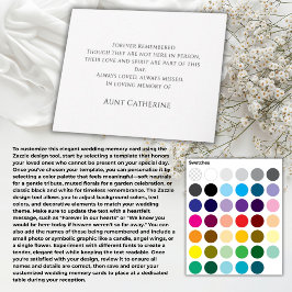 Agradecimiento Tarjeta conmemorativa de boda elegante en blanco y