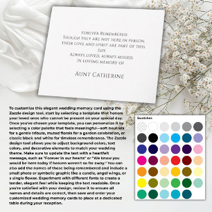 Agradecimiento Tarjeta conmemorativa de boda elegante en blanco y