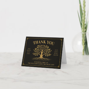 Agradecimiento Tarjeta conmemorativa de reunión familiar, árbol g