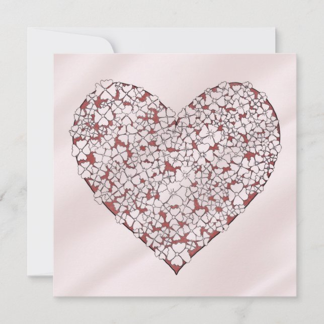 Agradecimiento Tarjeta Corazón de Flores (Anverso)