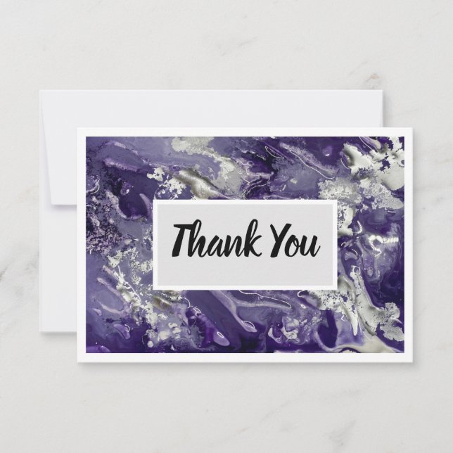 Agradecimiento Tarjeta de 3,5" x 5" - Púrpura (Anverso)