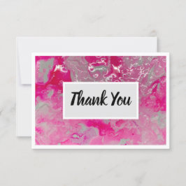 Agradecimiento Tarjeta de 3,5" x 5" - Rosa