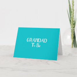 Agradecimiento Tarjeta de Abuelo Futuro - Fondo Verde Teal