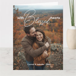 Agradecimiento Tarjeta de Acción de Gracias doblada, Letra person