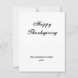 Agradecimiento tarjeta de acción de gracias simple mínima agregue