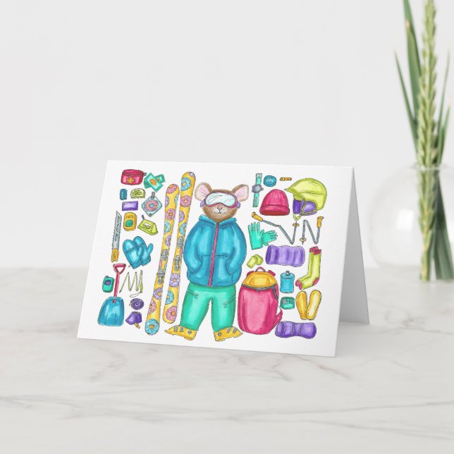 Agradecimiento Tarjeta de acuarela de propagación de engranajes d (Anverso)