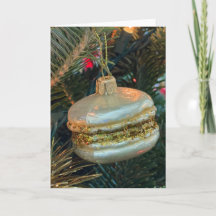Tarjeta de adorno de árbol de Navidad de macarón f