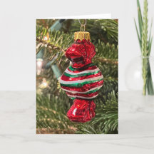Tarjeta de adorno de caramelo de árbol de Navidad