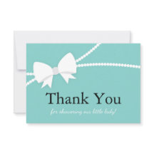 Tarjeta de agradecimiento, Baby Shower, Blue, Pear