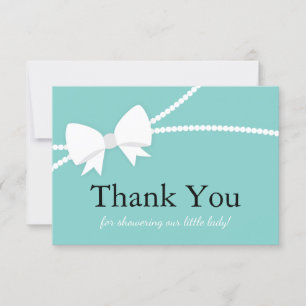 Agradecimiento Tarjeta de agradecimiento, Baby Shower, Blue, Pear