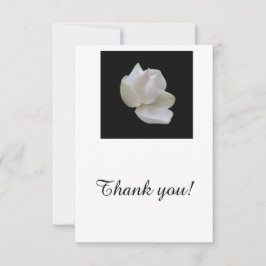 Agradecimiento Tarjeta de agradecimiento, en blanco, con flor de