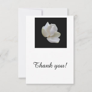 Agradecimiento Tarjeta de agradecimiento, en blanco, con flor de 