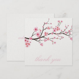 AGRADECIMIENTO TARJETA DE AGRADECIMIENTO: FLORES DE CEREZO SAKURA
