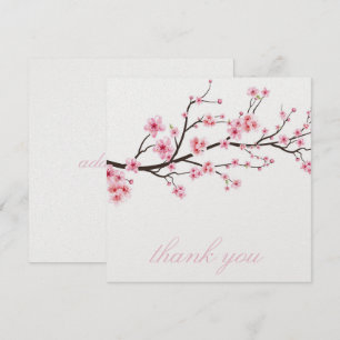AGRADECIMIENTO TARJETA DE AGRADECIMIENTO: FLORES DE CEREZO SAKURA