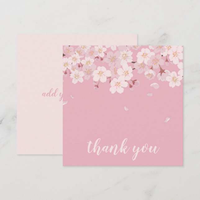 Agradecimiento Tarjeta de agradecimiento: SAKURA CHERRY BLOSSOMS (Anverso / Reverso)