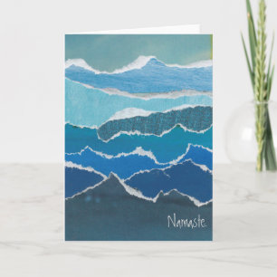 Agradecimiento Tarjeta de agua azul "Namaste" del artista Heather