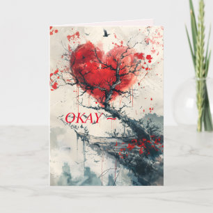 AGRADECIMIENTO TARJETA DE ALENTAMIENTO DEL CORAZÓN ROTO