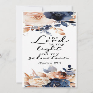 Agradecimiento Tarjeta de aliento para salmos 27:1
