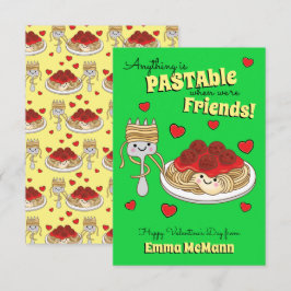 Agradecimiento Tarjeta de amistad de San Valentín en aula Spaghet