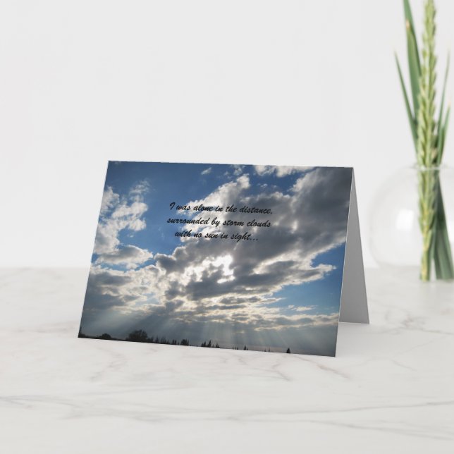 Agradecimiento Tarjeta de amistad, sentimental (Anverso)