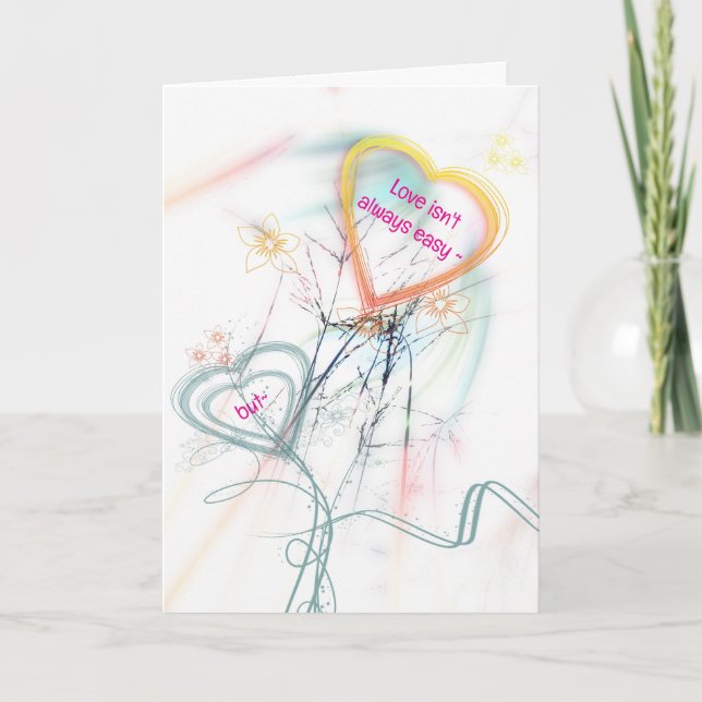 AGRADECIMIENTO TARJETA DE AMOR NO FÁCIL ~ PERO DE TODAS LAS OCASI (Anverso)