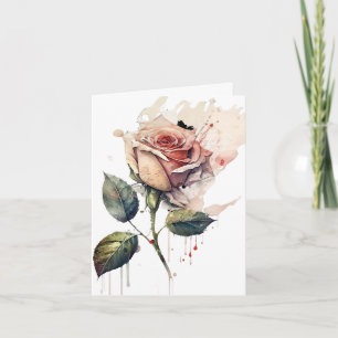 Agradecimiento Tarjeta de Amor Rosa Rubor