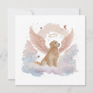 Agradecimiento Tarjeta de Ángel Golden Retriever
