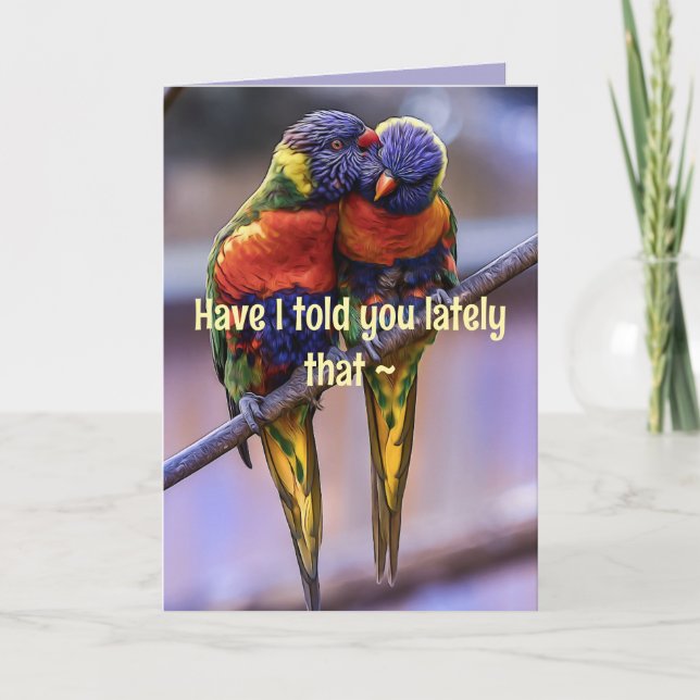 AGRADECIMIENTO TARJETA DE ANIVERSARIO/AMOR DE LA PARROTA (Anverso)