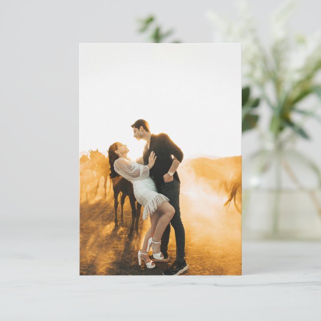 Agradecimiento Tarjeta de aniversario con foto personalizada (Anverso de pie)
