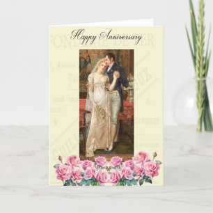 Agradecimiento Tarjeta de aniversario de Boda de estilo victorian