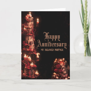 Agradecimiento Tarjeta de aniversario de bodas góticas - ¡Agrega 