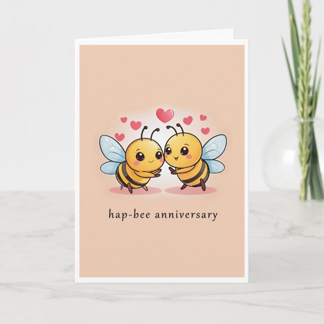 Agradecimiento Tarjeta de Aniversario de Bumble Bee (Anverso)