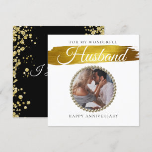 Agradecimiento Tarjeta de Aniversario del Boda del marido elegant