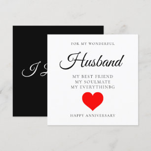 Agradecimiento Tarjeta de Aniversario del Boda del marido persona