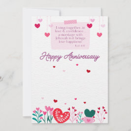 Agradecimiento Tarjeta de aniversario feliz JW