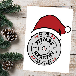 Agradecimiento Tarjeta de Año Nuevo Merry Fitmas y Healty