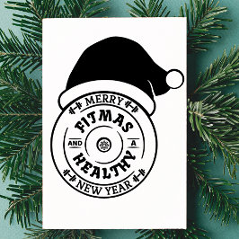 Agradecimiento Tarjeta de Año Nuevo para navidades Merry Fitmas y