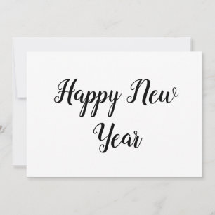 Agradecimiento tarjeta de año nuevo simple minimalista elegante f