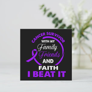 Agradecimiento Tarjeta de apoyo para sobrevivientes de cáncer de
