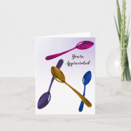 Agradecimiento Tarjeta de apreciación del diseño de cuchara culin