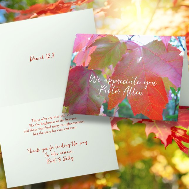 Agradecimiento Tarjeta de Apreciación del Pastor (Subido por el creador)