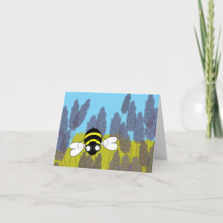 Agradecimiento Tarjeta de apunte de lavanda (interior en blanco)