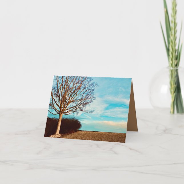 Agradecimiento Tarjeta de árbol invernal (Anverso)
