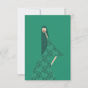 Agradecimiento Tarjeta de arte de ilustración de moda minimalista