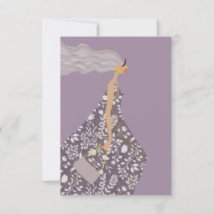 Agradecimiento Tarjeta de Arte de Ilustración de Moda Swag Fashio