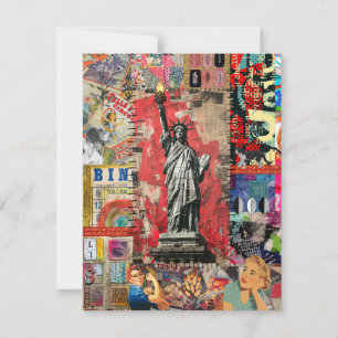 Agradecimiento Tarjeta de arte de la colección de medios mixtos E